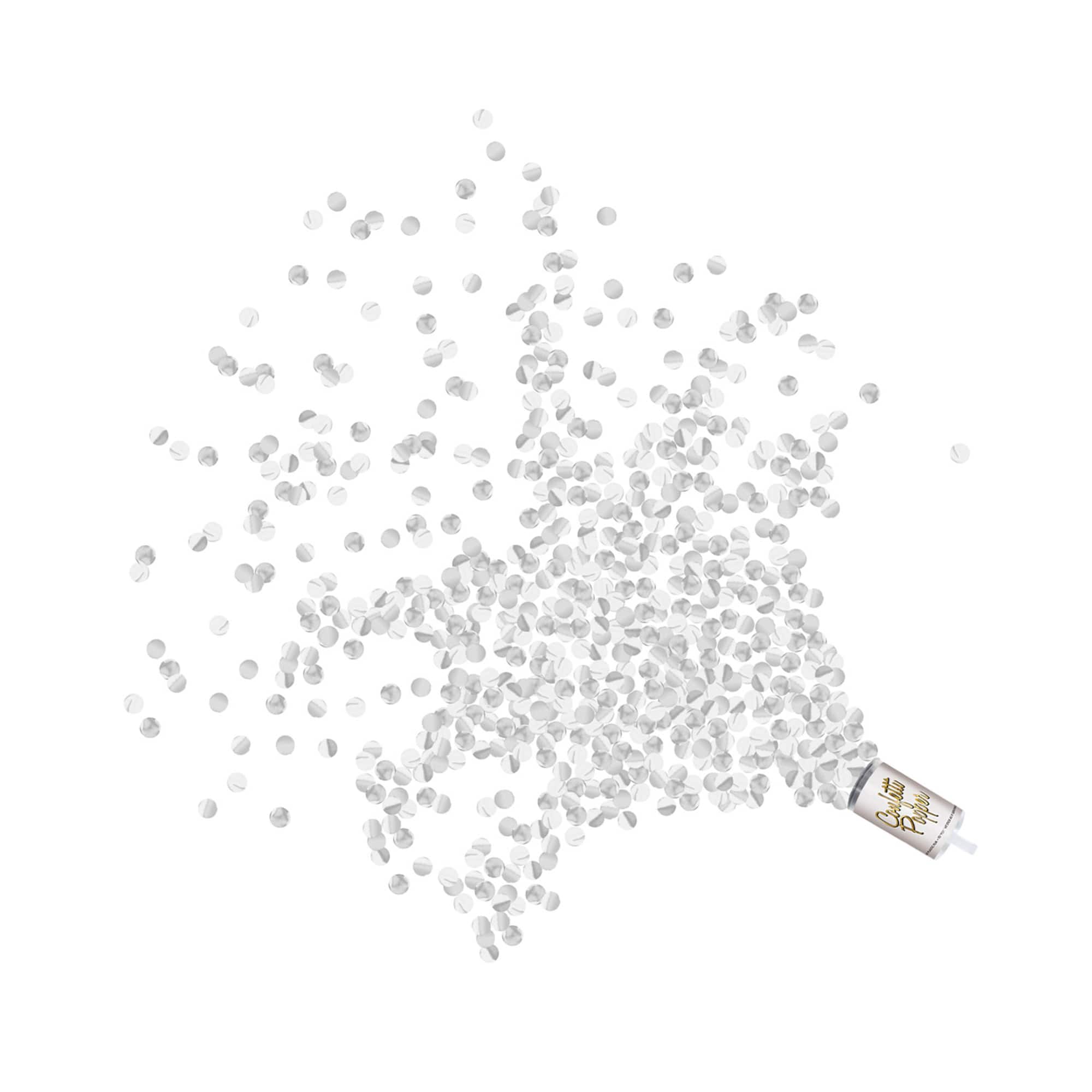 Beistle 1/2" Silver Push Up Confetti Poppers, 4ct.